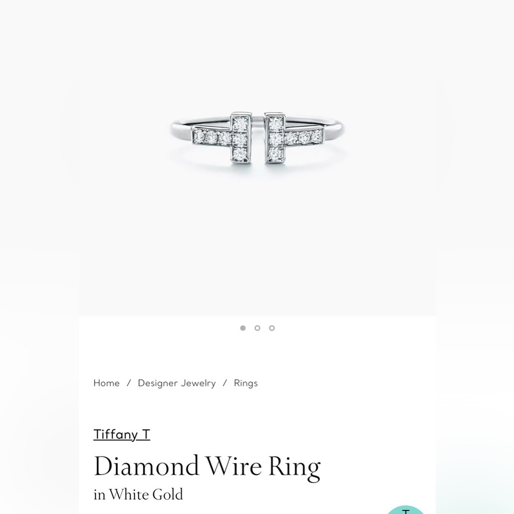 Tiffany & Co. T Diamond Wire Ring in white gold